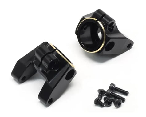 Treal Hobby Axial SCX10 Pro Brass C-Hub Carriers (Black) (2) (21.9g)