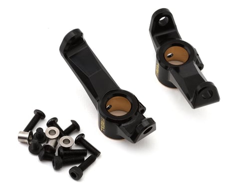 Treal Hobby Axial SCX10 Pro Brass Heavy Weight C-Hub Carriers (Black) (2)