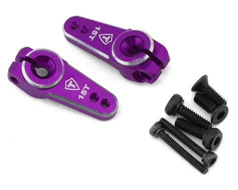 Treal Hobby Axial SCX24 Aluminum Servo Horn (Purple) (2) (15T) (Emax)