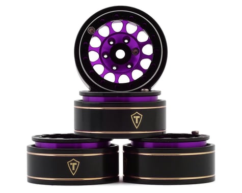 Treal Hobby Type I 1.0" Classic 12-Spoke Beadlock Wheels (Purple) (4) (27.2g)