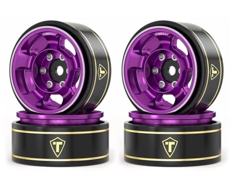 Treal Hobby Type G 1.0" 5-Spoke Beadlock Classic Wheels (Purple) (4) (27.1g)