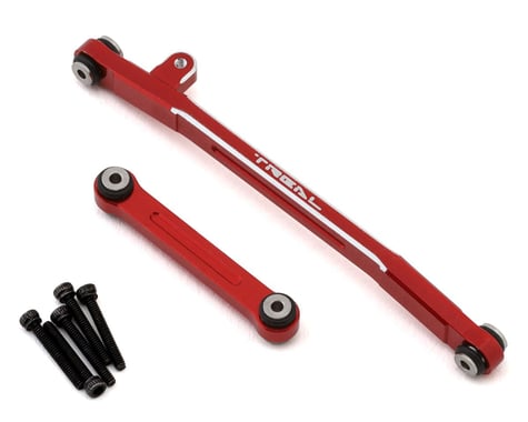 Treal Hobby Axial SCX24 V2 Aluminum Steering Links Set (Red)