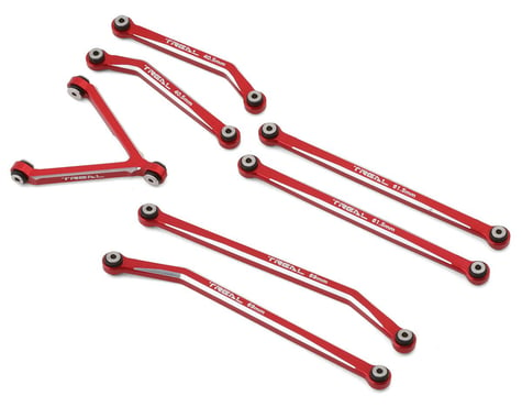 Treal Hobby Axial SCX24 Aluminum High Clearance Link Set (Red) (Deadbolt)
