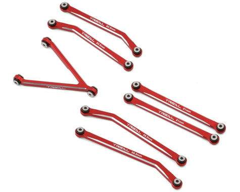 Treal Hobby Axial SCX24 Aluminum High Clearance Link Set (Red)