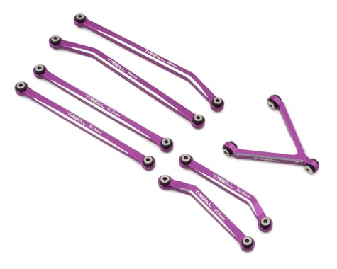 Treal Hobby Axial SCX24 Aluminum High Clearance Link Set (Purple) (Deadbolt)