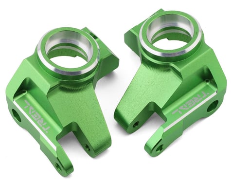 Treal Hobby SCX6 Aluminum Front Steering Knuckles (Green) (2)