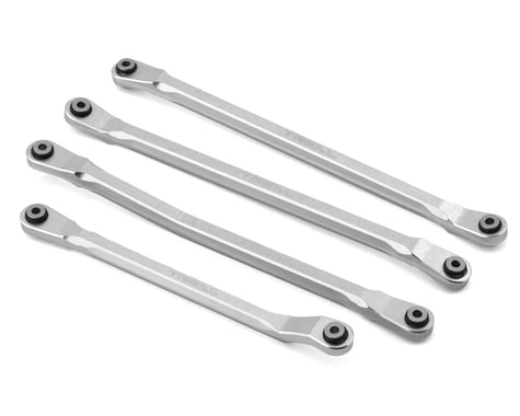 Treal Hobby SCX6 Aluminum Upper Links Set (Silver) (Std Length) (4)