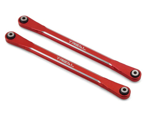 Treal Hobby Aluminum Front Steering Links for Traxxas Sledge (Red) (2)