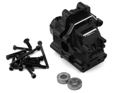 Treal Hobby Aluminum Front/Rear Gearbox Housing for Traxxas Sledge (Black)