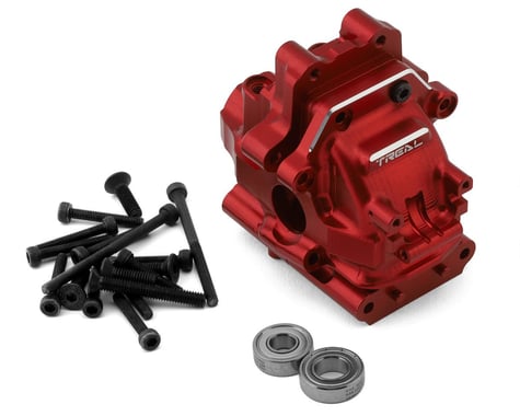 Treal Hobby Aluminum Front/Rear Gearbox Housing for Traxxas Sledge (Red)