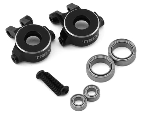 Treal Hobby TRX-4M Aluminum Front Steering Knuckles (Black) (2)