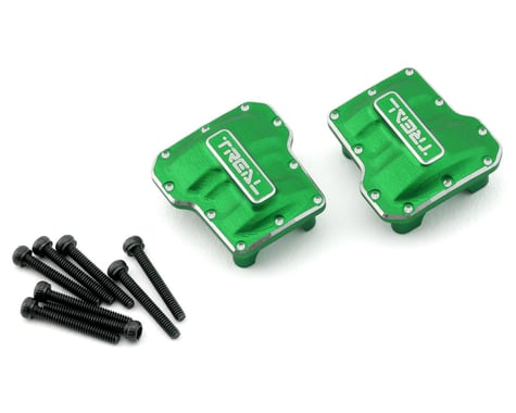 Treal Hobby TRX-4M Aluminum Axle Differential Covers (Green) (2)