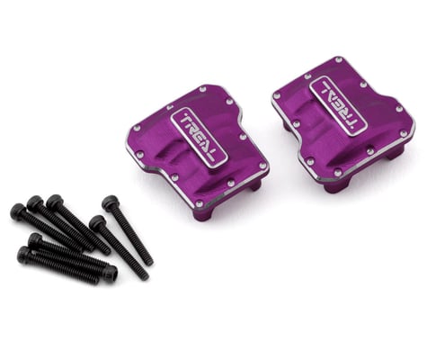 Treal Hobby Aluminum Axle Differential Covers for Traxxas TRX-4M (Purple) (2)
