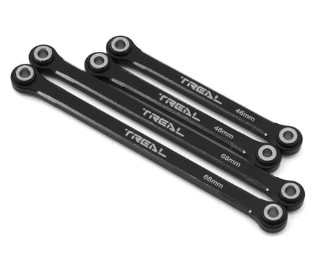 Treal Hobby Aluminum Upper Suspension Links for Traxxas TRX-4M (Black) (4)