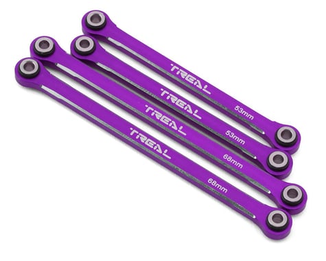 Treal Hobby Aluminum Lower Suspension Links for Traxxas TRX-4M (Purple) (4)