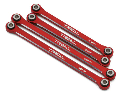 Treal Hobby Aluminum Lower Suspension Links for Traxxas TRX-4M (Red) (4)