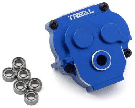 Treal Hobby TRX-4M Aluminum Transmission Gearbox Housing (Blue)