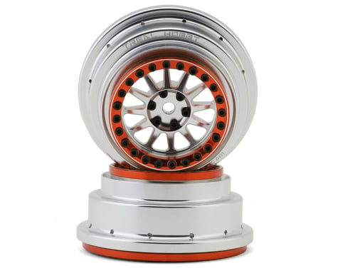 Treal Hobby Type A Aluminum Beadlock Wheels for Traxxas® UDR® (Silver/Orange)