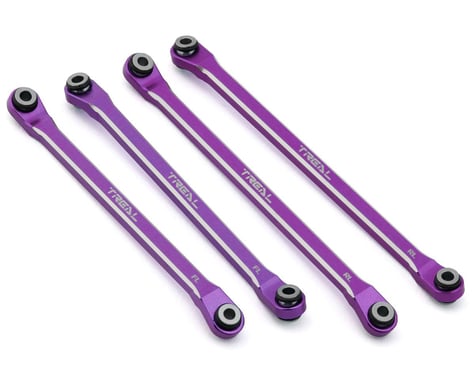Treal Hobby Axial UTB18 Aluminum Lower Chassis 4-Link Upgrade Set (Purple)