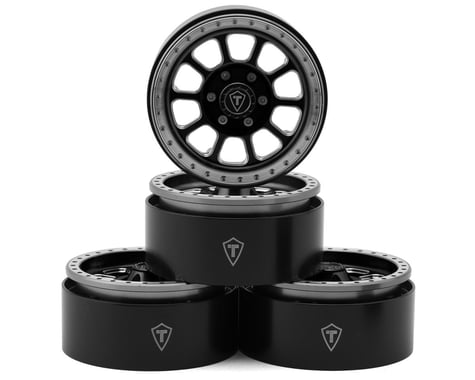 Treal Hobby Type V2 1.9" Beadlock Wheels (Black/Silver) (4)