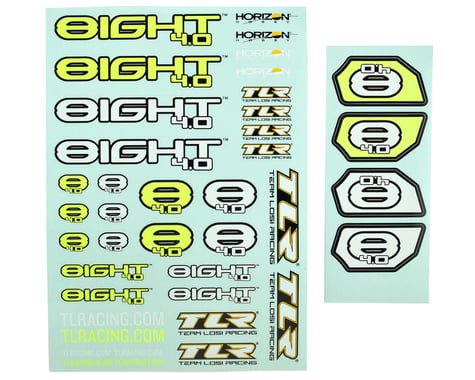 Team Losi Racing 8IGHT 4.0 Sticker Sheet