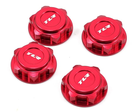 Team Losi Racing Aluminum Covered 17mm Wheel Nuts (Red)