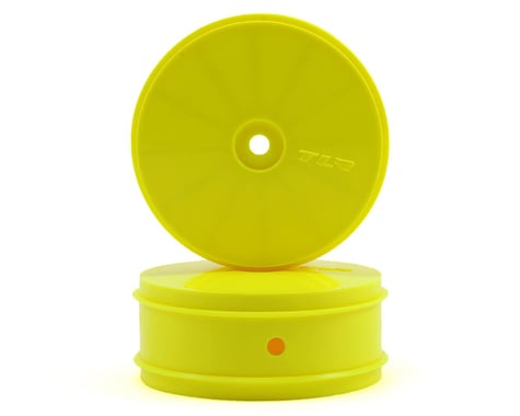 Team Losi Racing 12mm Hex 61mm 4WD Front Buggy Wheels (2) (Yellow) (22-4)
