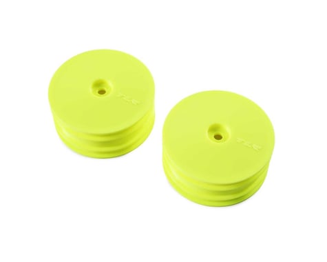 Team Losi Racing 22X-4 12mm Hex 4WD Front Buggy Wheels (2) (Yellow)