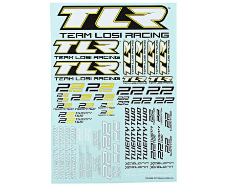 Team Losi Racing 22 Sticker Sheet