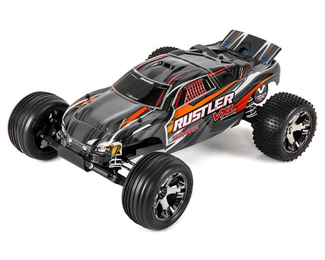 Traxxas 37076-3 Rustler VXL 1/10 Scale Brushless 2WD Stadium Truck with TQi 2.4GHz Radio, Black