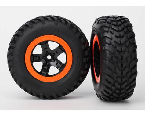Traxxas Tire/Wheel Assembled Glued S1 Compound SCT Black