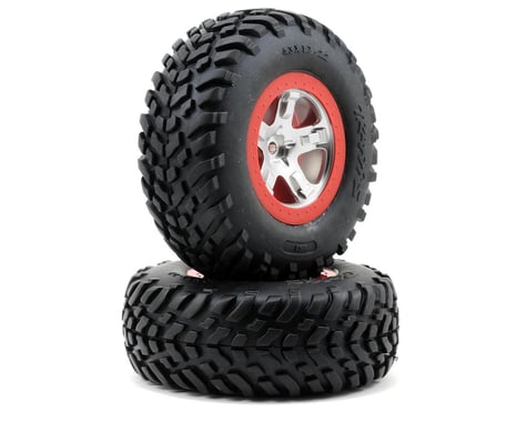 Traxxas 2.2/3.0 SCT Racing Tires w/SCT Wheel (2) (Satin Chrome)