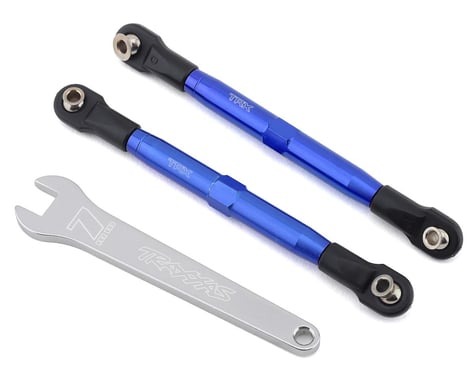 Traxxas Rustler 4X4 87mm Aluminum Toe Link (Blue) (2)