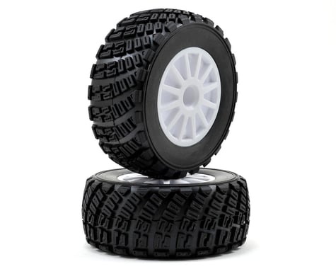 Traxxas Rally Tire w/Rally Wheel (2) (White) (Standard)