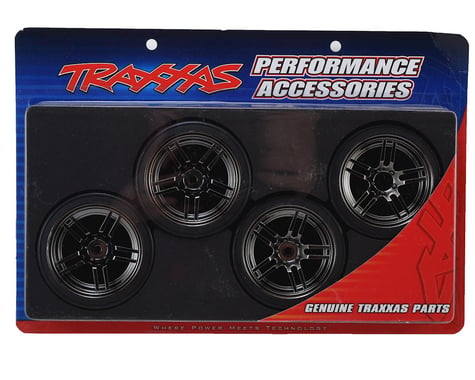 Traxxas 4-Tec 2.0 1.9" Front & Rear Pre-Mounted Drift Tires (Black Chrome)