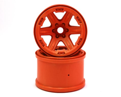 Traxxas 17mm Splined Hex 3.8" Monster Truck Wheels (Orange) (2)