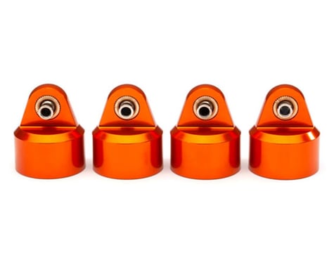 Traxxas GT-Maxx Aluminum Shock Caps (Orange) (4)