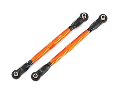 Traxxas WideMaxx Aluminum Toe Link Tubes (Orange) (2)
