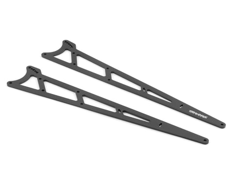 Traxxas Aluminum Wheelie Bar Side Plates (Charcoal Grey) (2)