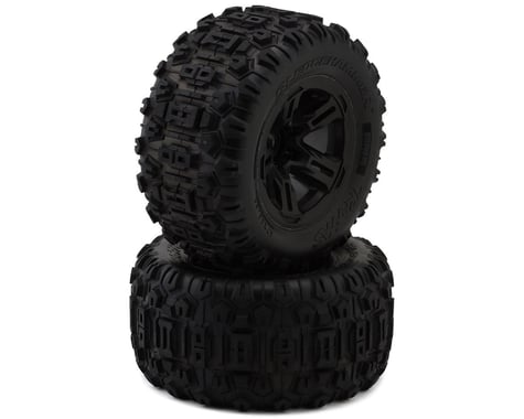 Traxxas Sledgehammer Belted 3.8" Pre-Mounted Monster Truck Tires (Black) (2)