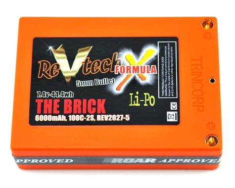 Trinity Revtech Formula X The Brick 2S 100C LiPo Battery (7.4V/6000mAh)