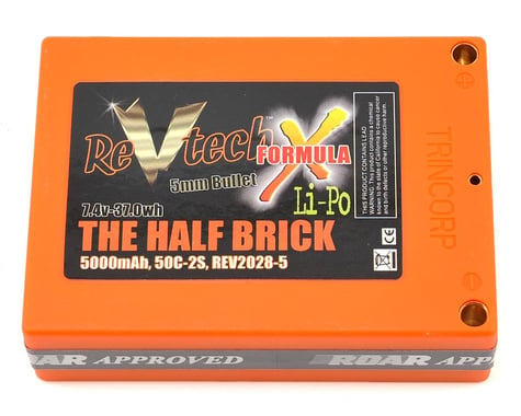 Trinity Revtech Formula X Half Brick 2S 50C LiPo Battery (7.4V/5000mAh)