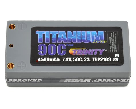 Trinity Titanium Shorty 2S 50C Hardcase LiPo Battery (7.4V/4500mAh)