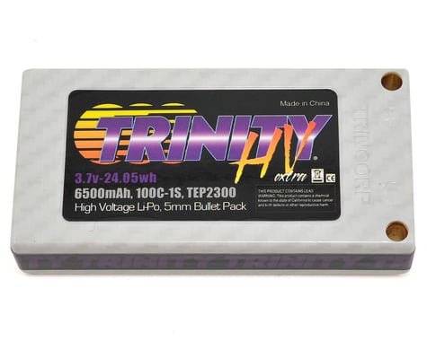 Trinity Hi-Voltage 1S 100C Hardcase LiPo Battery (3.7V/6500mAh)