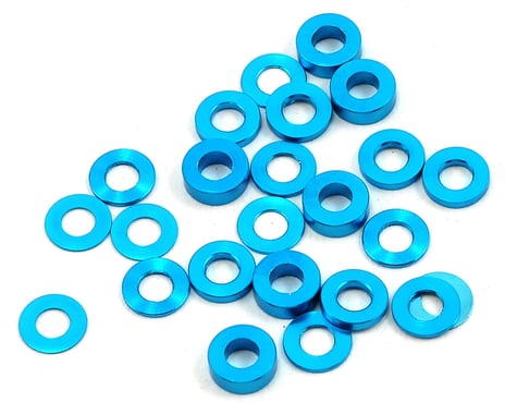 Trinity 3mm Aluminum Ball Stud Shims (Blue) (24)