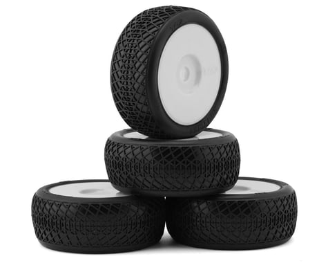 TZO Tires 101 1/8 Buggy Non-Glued Tire Set (White) (4) (Super Clay)