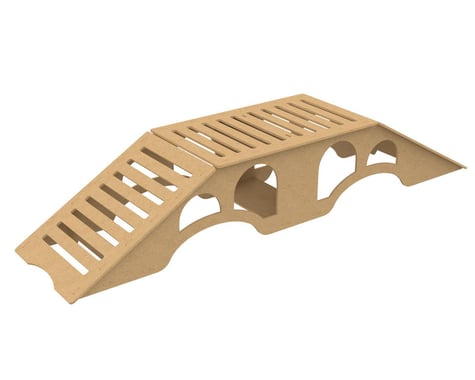 UDI RC 1/24 & 1/18 Wooden Micro Crawler Course Set (Prop A/Hill Bridge)