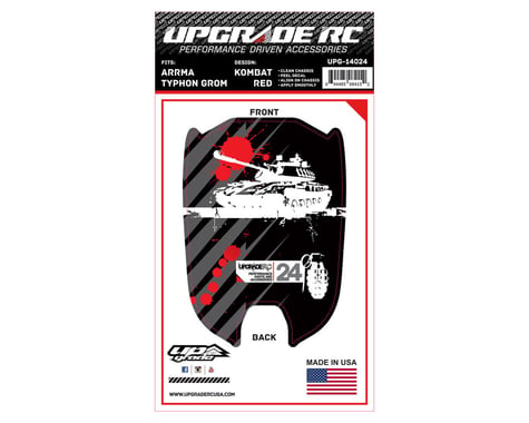 UpGrade RC Chassis Protector for ARRMA™ Typhon Grom (Kombat Red) (1)