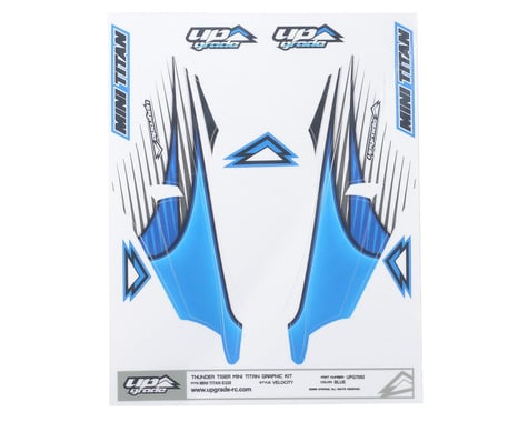 UpGrade RC Mini Titan E325 "Velocity" Graphic Kit (Blue - Stock Canopy)