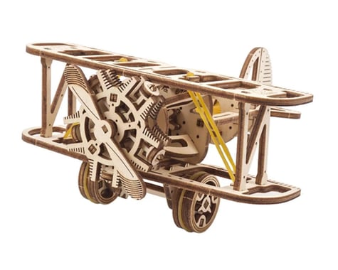 UGears Mini Biplane Wooden Mechanical Model Kit